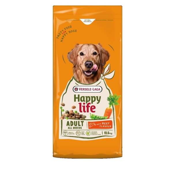 Versele-Laga Happy Life Adult Beef, Dry food for dogs, 12.5kg