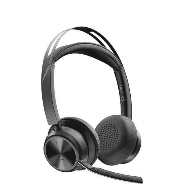 HP Poly Voyager Focus 2 UC Wireless Headset with Charging Stand, Black