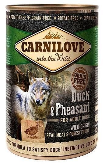 Carnilove Into the Wild Duck &amp; Pheasant, Koiran m&auml;rk&auml;ruoka, Adult, Viljaton, 400 g