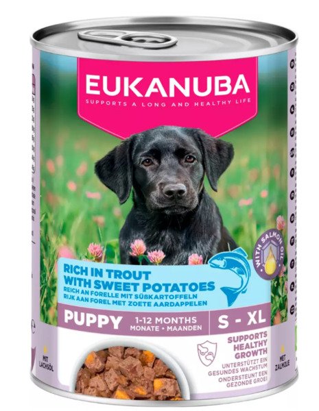 Eukanuba Life Care Trout and Sweet Potatoes, Wet food for dogs, Puppy, Grain Free, 400g