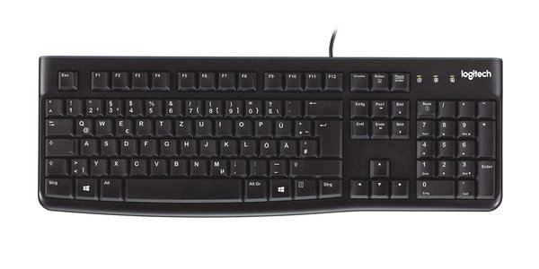 Logitech K120 -n&auml;pp&auml;imist&ouml;, Musta