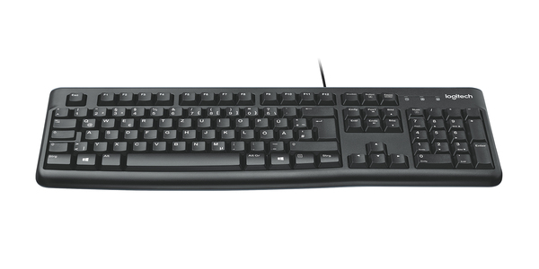 Logitech K120 -n&auml;pp&auml;imist&ouml;, Musta