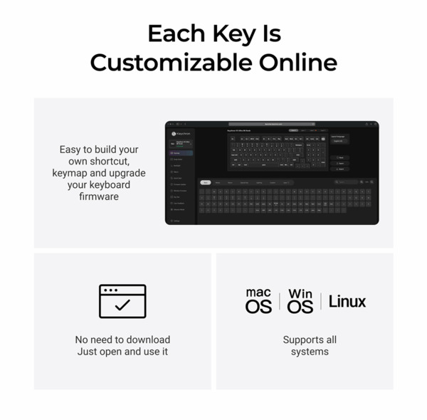 Keychron V5 Ultra 8K 96% -langaton mekaaninen pelin&auml;pp&auml;imist&ouml;, Silk POM Red, musta
