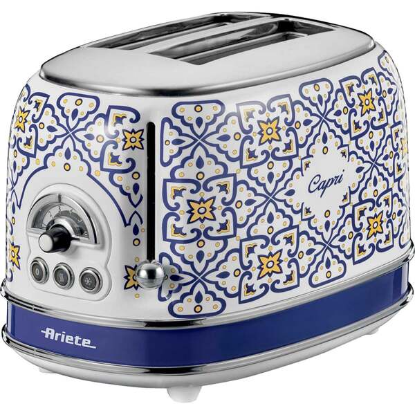Ariete Capri 0155CA toaster, 2 slices, White/Multicolor