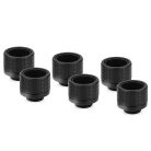 Thermal Grizzly DeltaMate HT16, Hard Tube Fitting, 6-pack, Matte Black