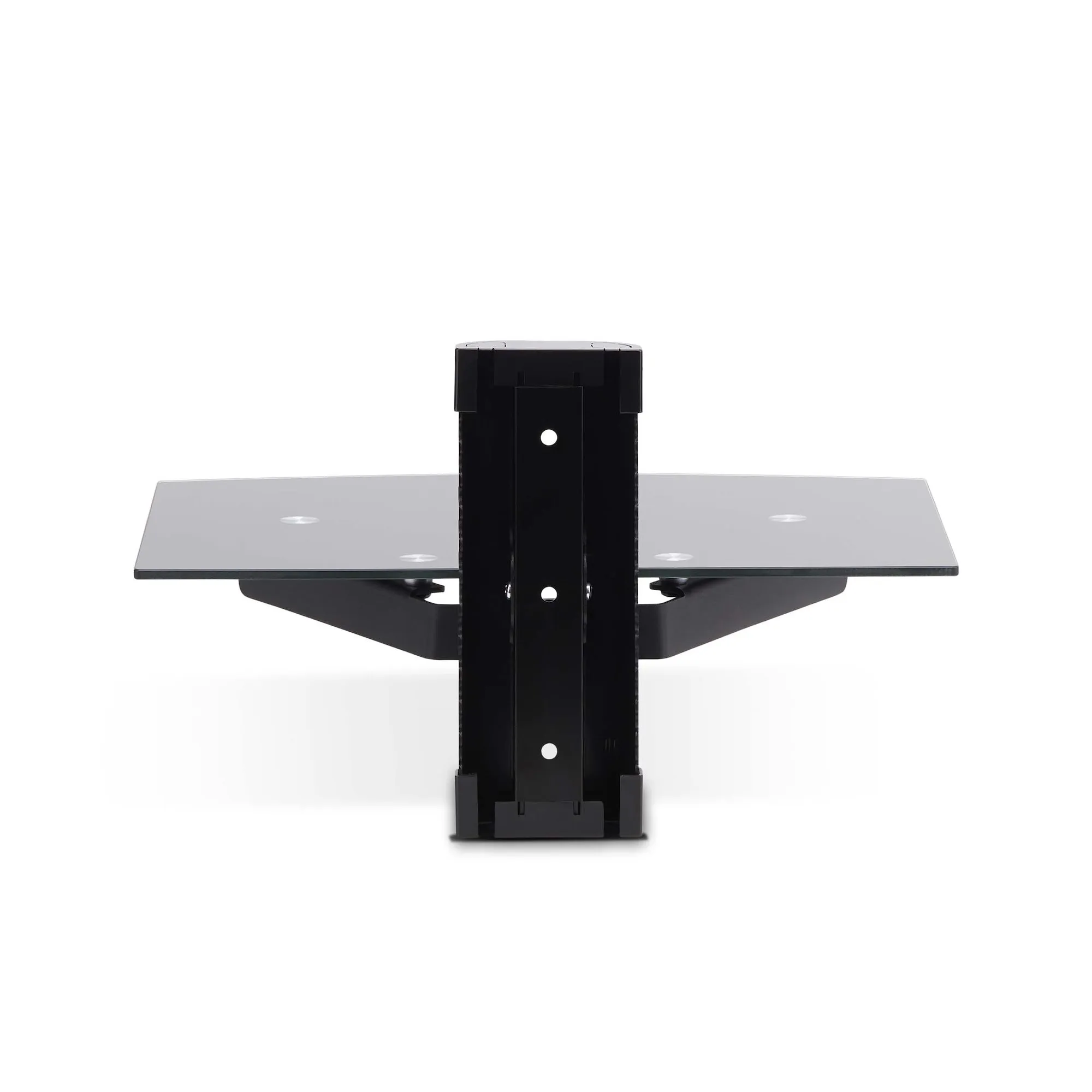 STARTECH.COM Floating Wall-Mounted AV Shelf Adjustable Height Shelf For Under TV AV Equipment Tempered Glass Shelf