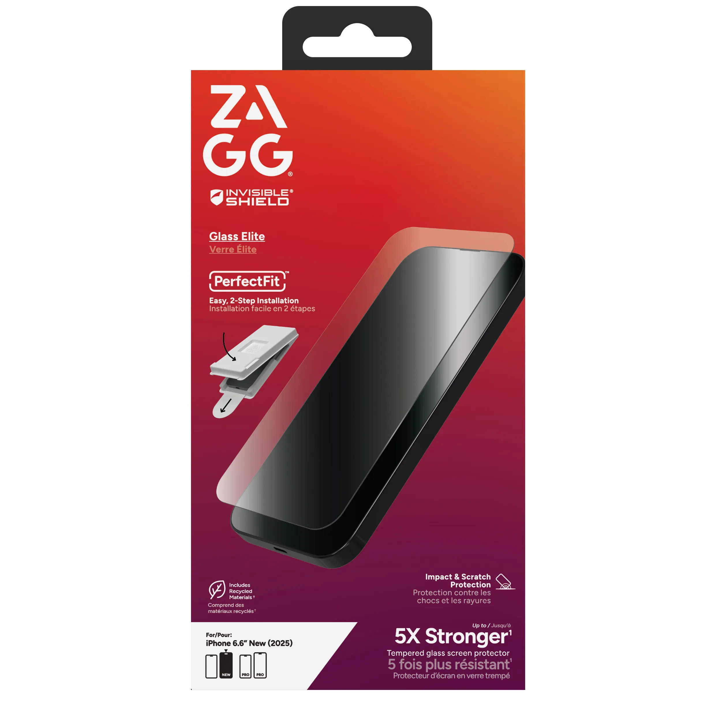 Zagg InvisibleShield Glass Elite iPhone Air - skärmskydd