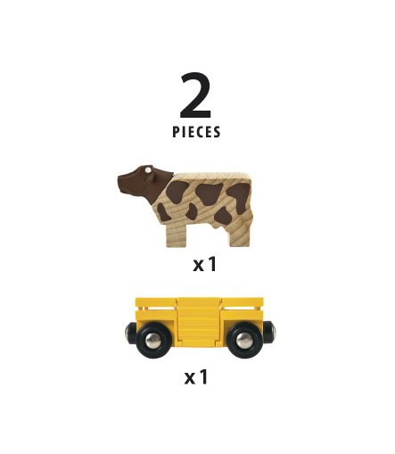 BRIO 33406 Cow &amp; Wagon