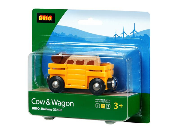 BRIO 33406 Cow &amp; Wagon
