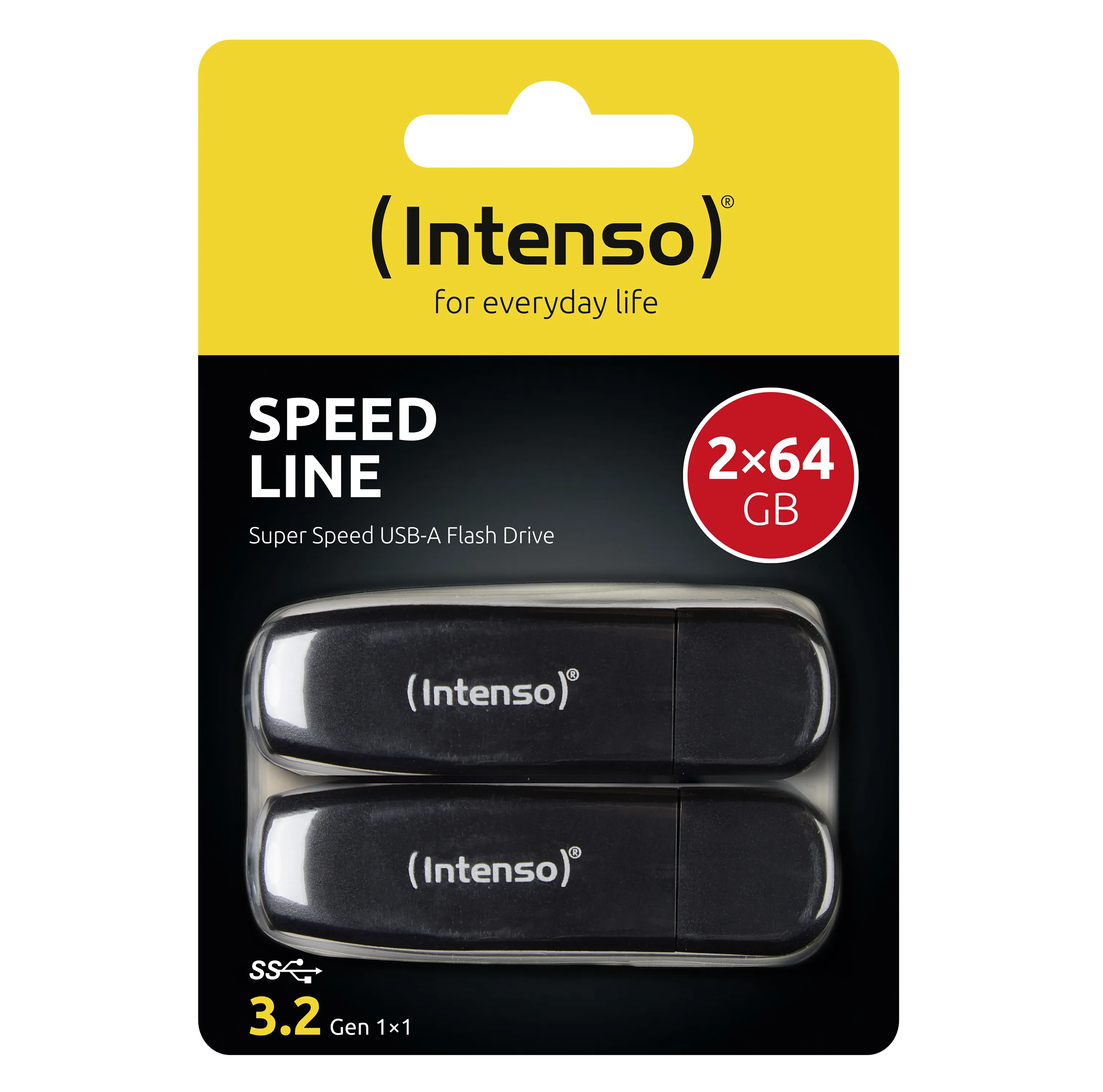 Intenso Speed Line USB 3.2 Gen 1 64GB memory stick, Black