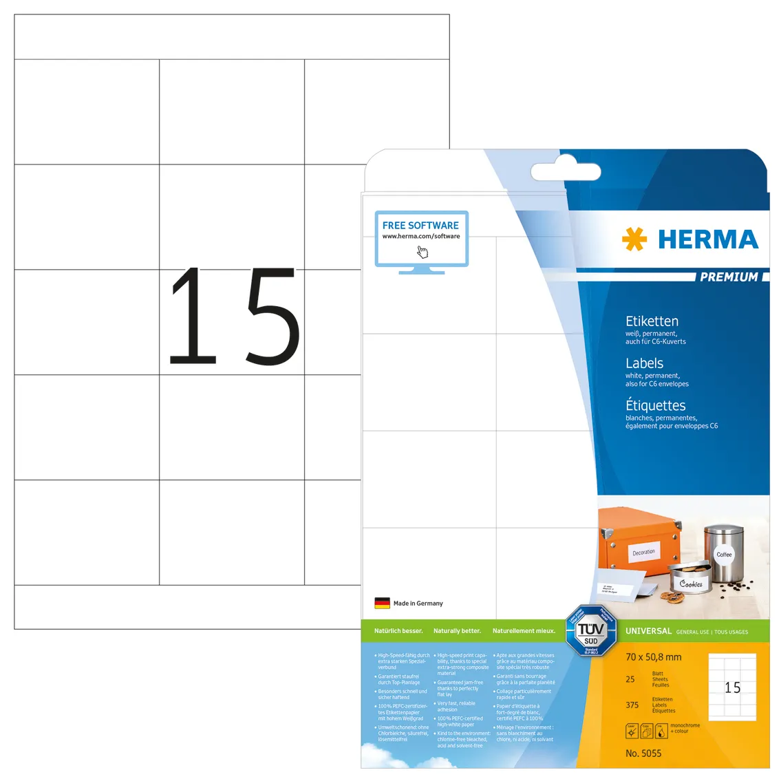Herma label Premium 70x50,8 (375)
