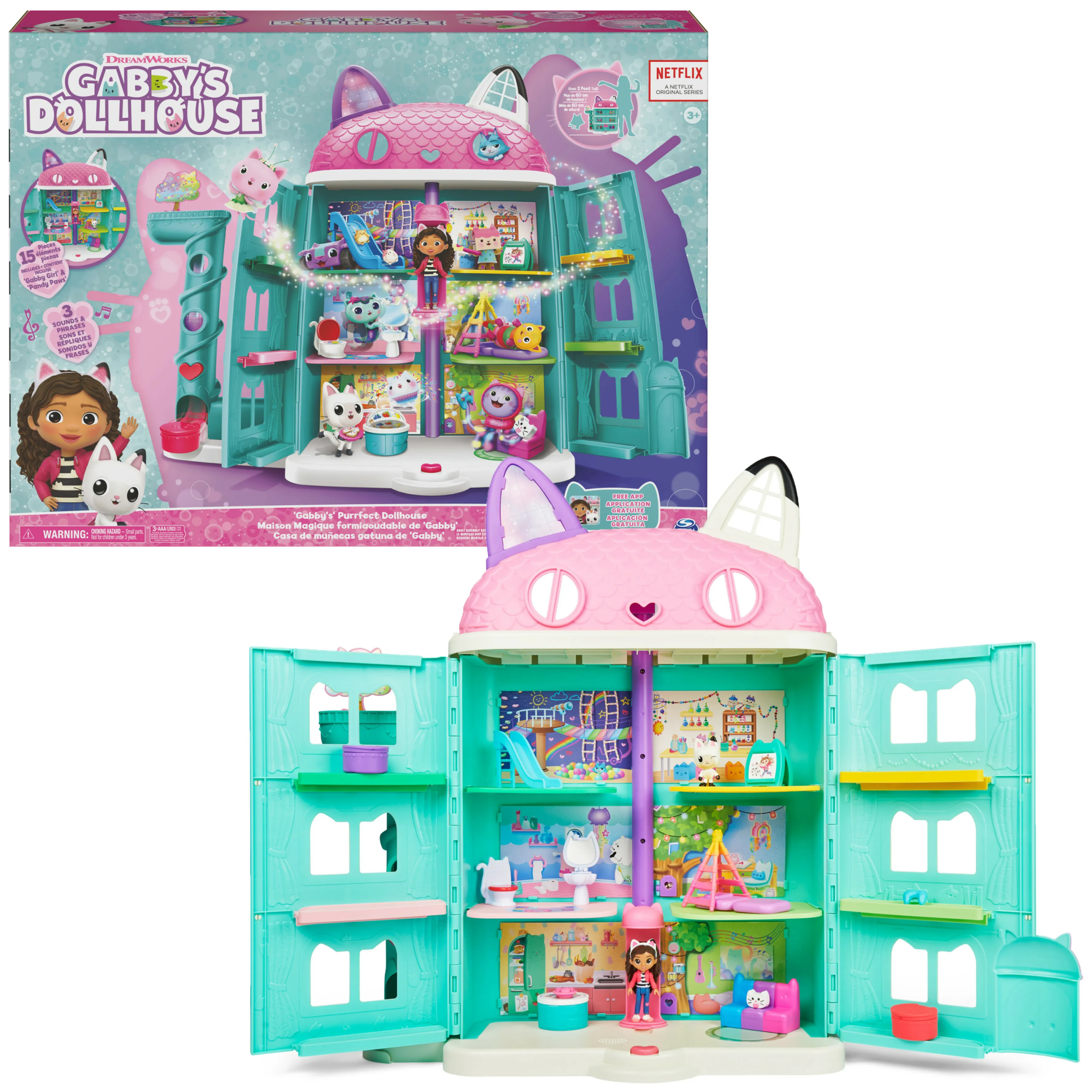 Spin Master Gabby's Dollhouse Gabby's Purrfect Dollhouse Play Building Spin Master Gabby's Dollhouse Gabby's Purrfect Dollhouse Play Building