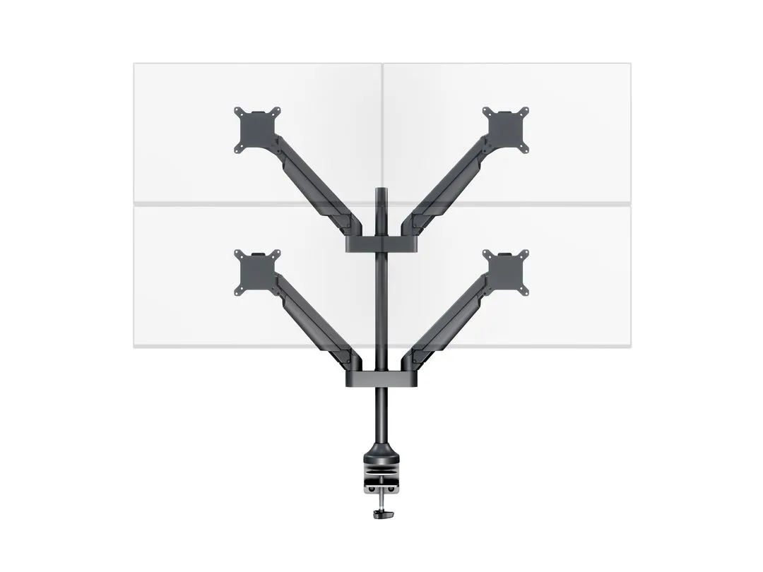 Multibrackets M VESA Gas Lift Arm Quad monitorarm, f&ouml;r 4 sk&auml;rmar, 15-32", med gasfj&auml;der, 10 kg, svart