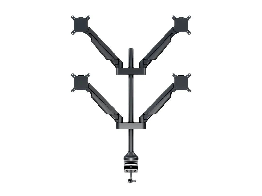 Multibrackets M VESA Gas Lift Arm Quad monitorarm, f&ouml;r 4 sk&auml;rmar, 15-32", med gasfj&auml;der, 10 kg, svart
