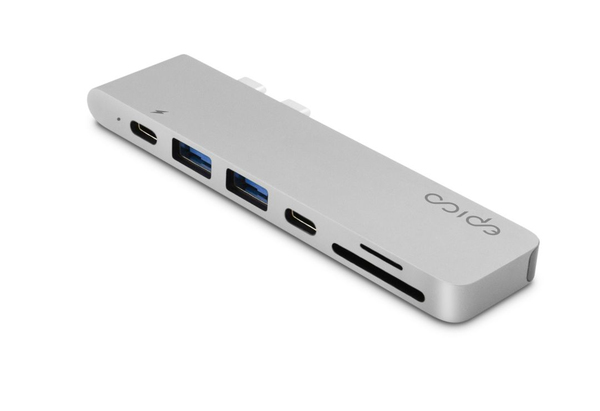 Epico USB Type-C HUB PRO - silver