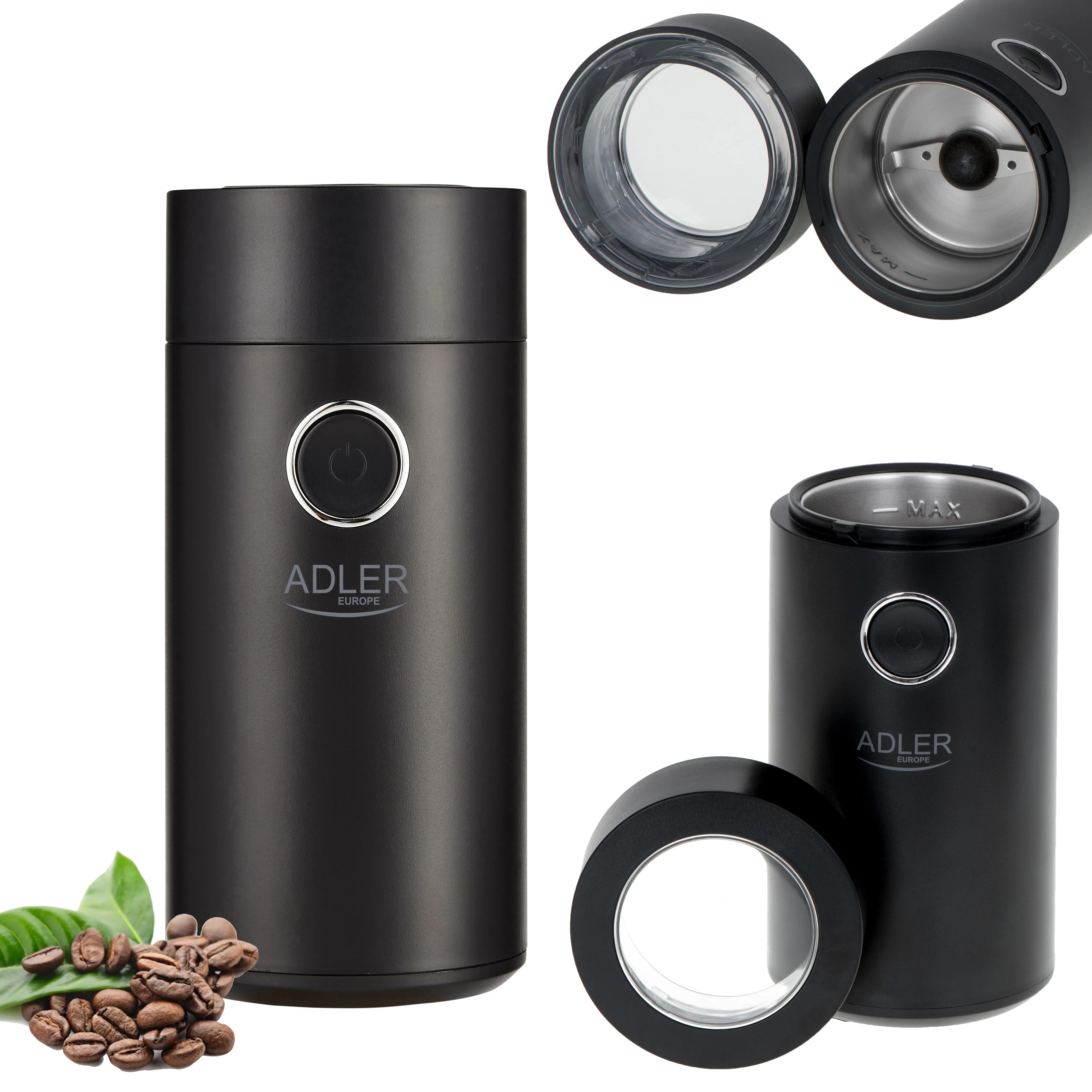 Adler AD 4446bs Coffee Grinder 75g, Black