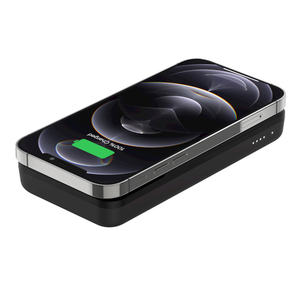 Magnetic Wireless Power Bank (10,000 mAh) + 18W PD, Black