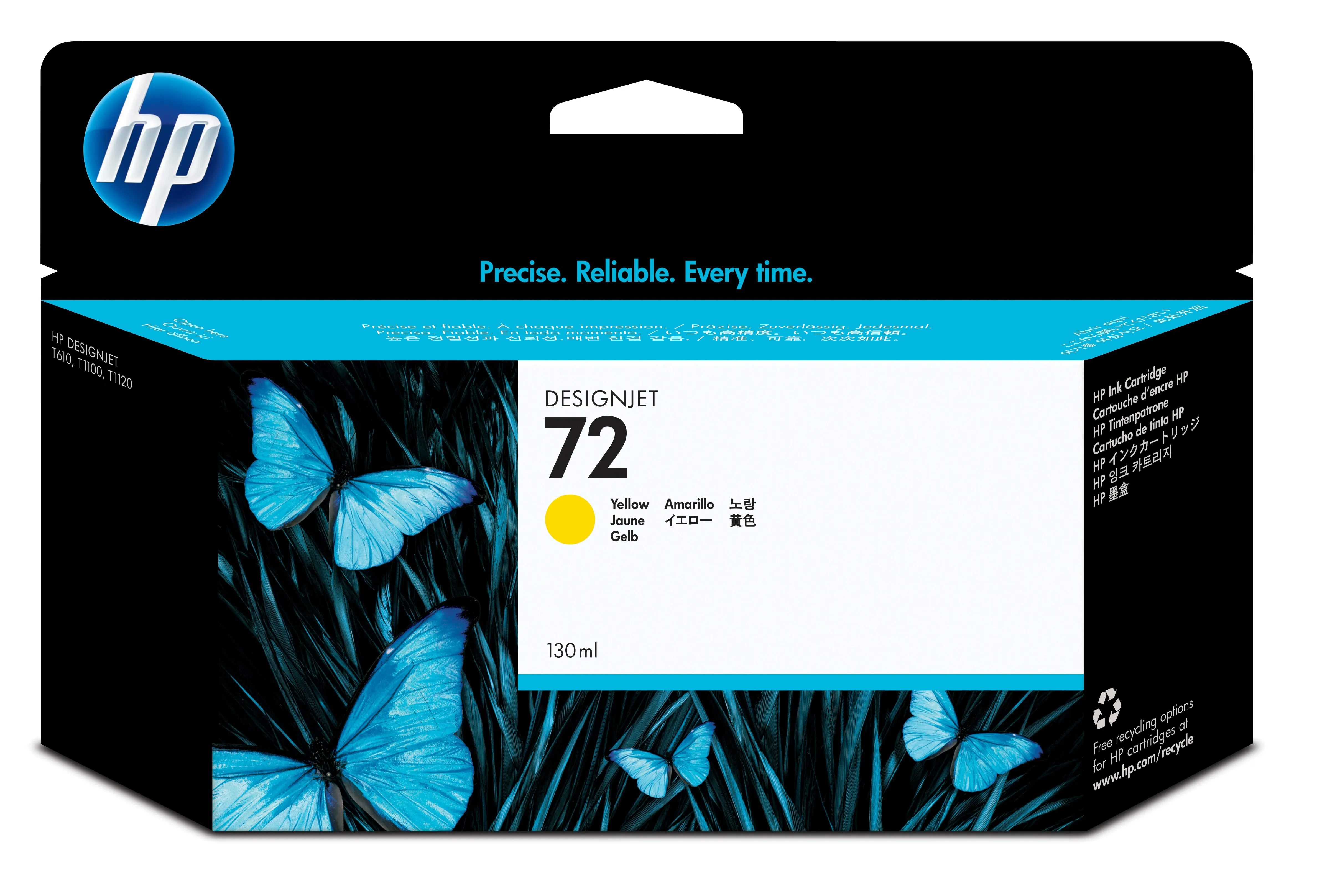 HP 72 C9373A ink cartridge, 130 ml, Yellow