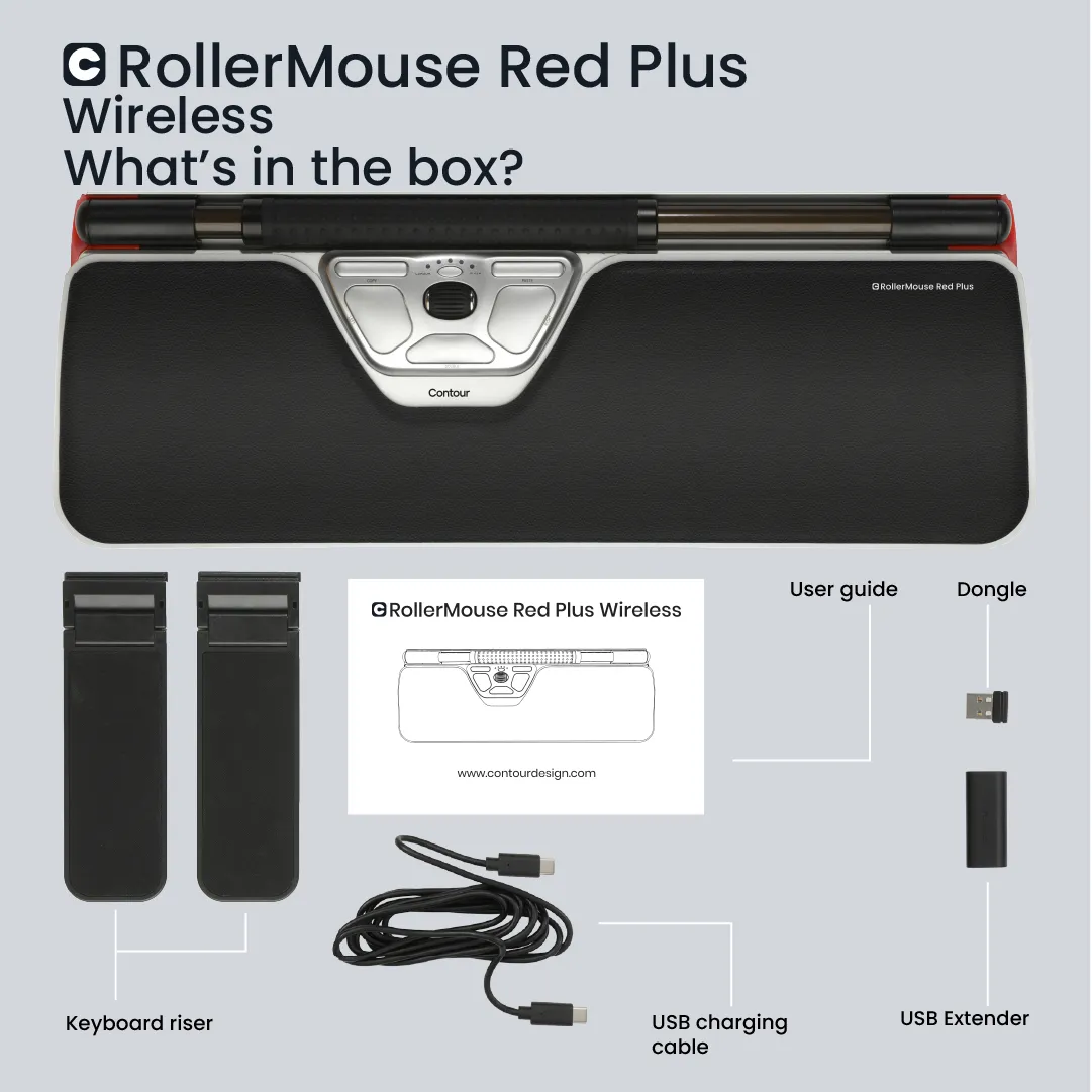 CONTOUR RollerMouse Red Plus + Balance Keyboard PN Wireless