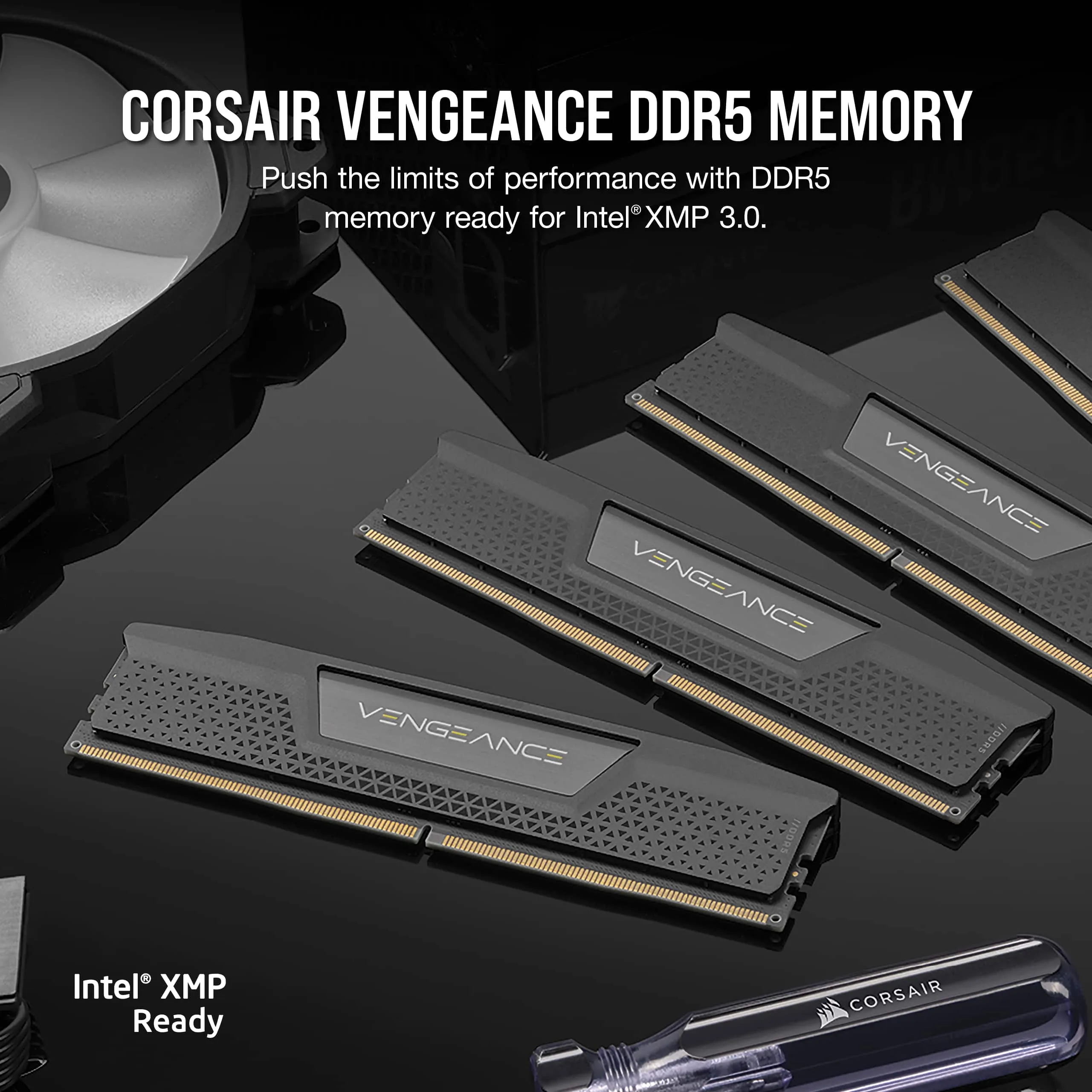 Corsair Vengeance DDR5 32GB 2x16GB Intel XMP Memory - Black