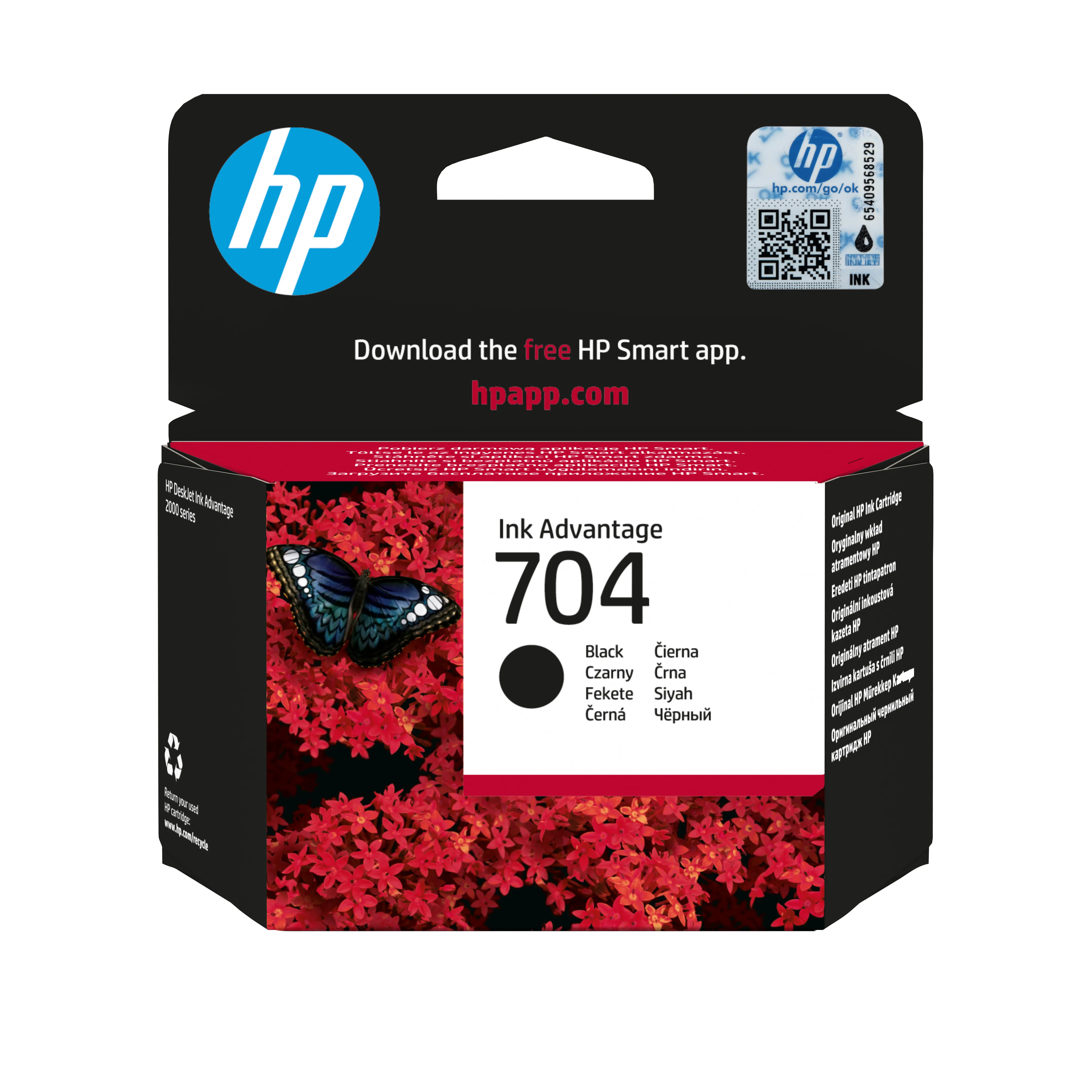 HP 704 ink cartridge, 6 ml, Black
