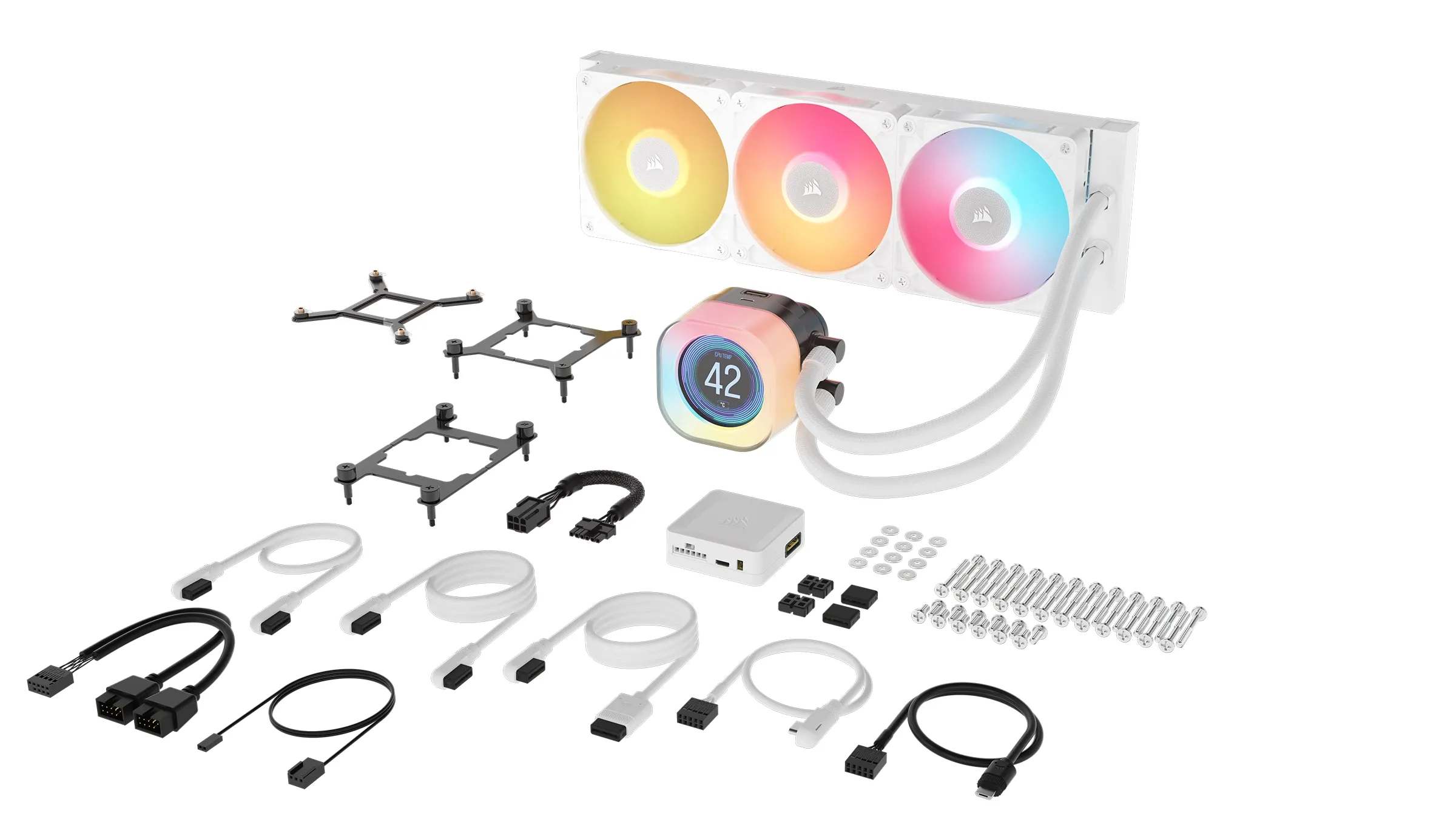 Corsair iCUE Link Titan 240 RX LCD AIO - liquid cooler, white