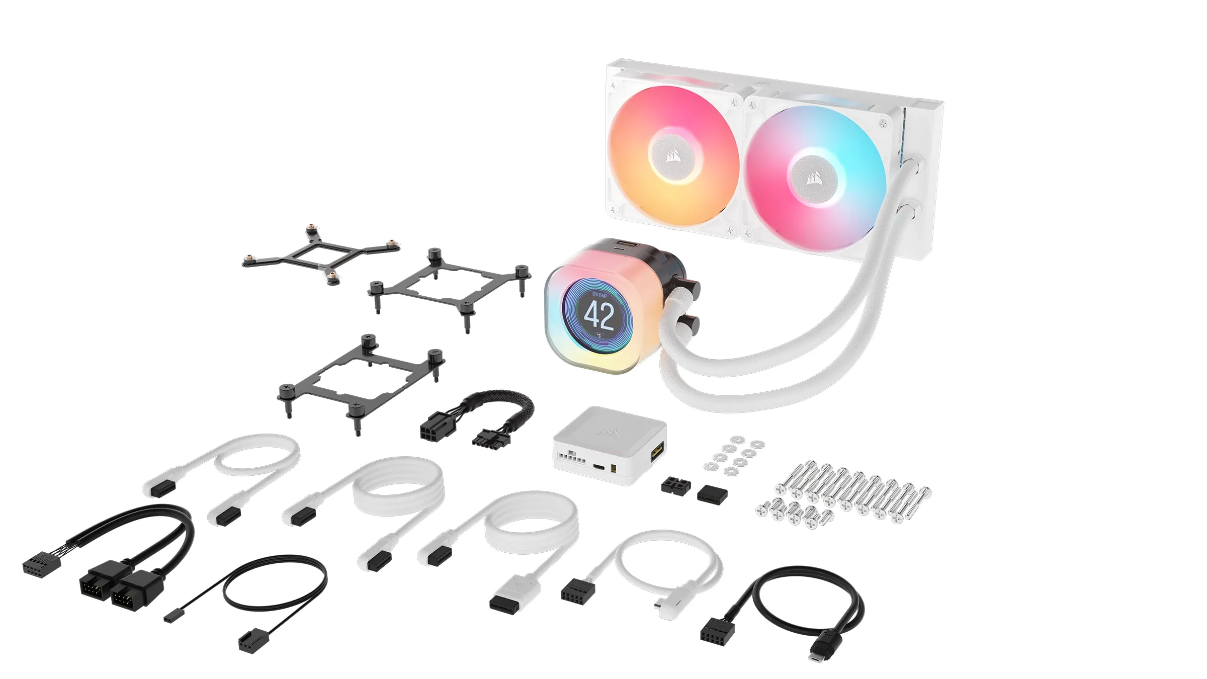 Corsair iCUE Link Titan 240 RX LCD AIO - liquid cooler, white