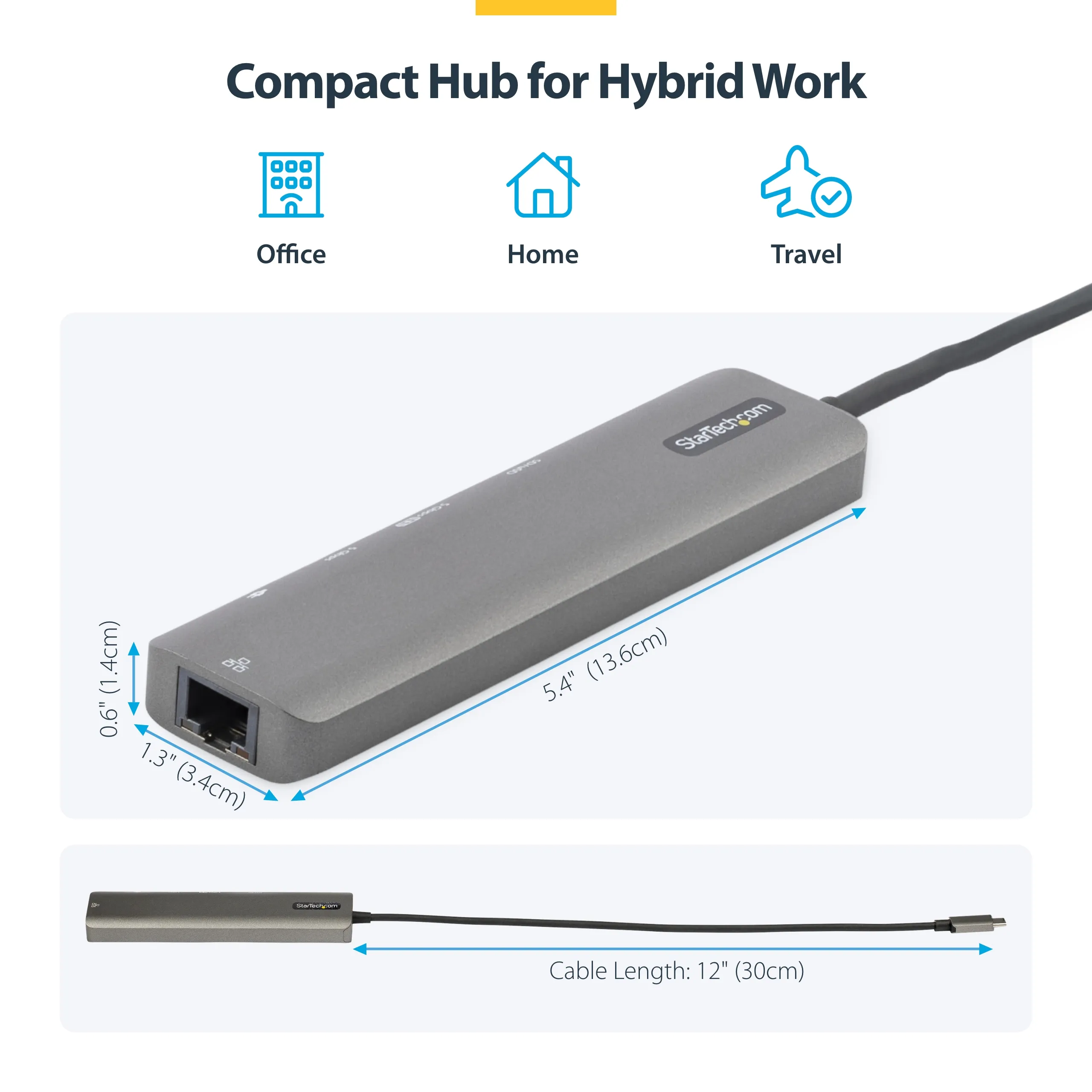 USB C Multiport Adapter 4K 60Hz HDMI/GbE