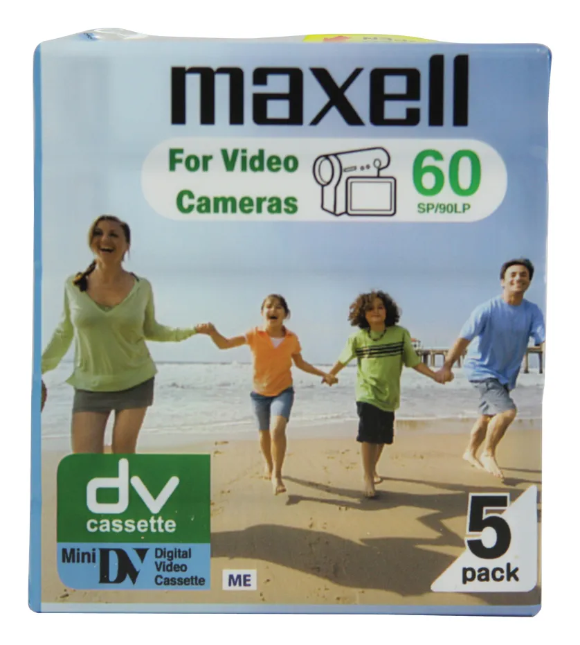 Maxell Mini DV kasetti, 60 min SP/90 min LP, 5-pakkaus