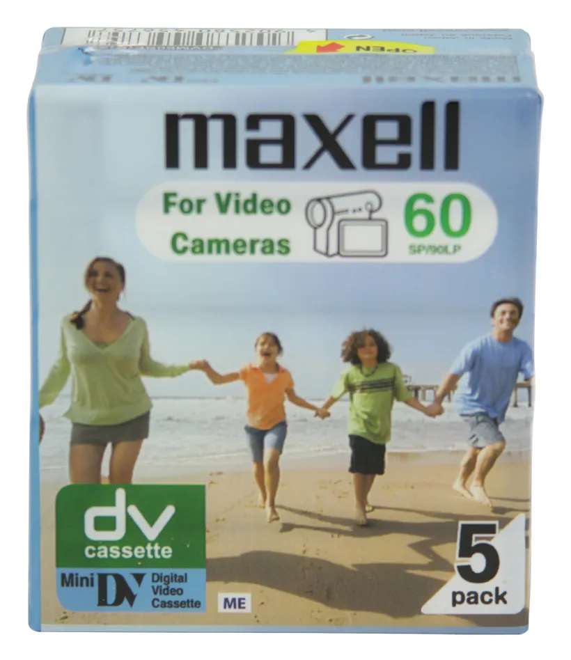 Maxell Mini DV kasetti, 60 min SP/90 min LP, 5-pakkaus