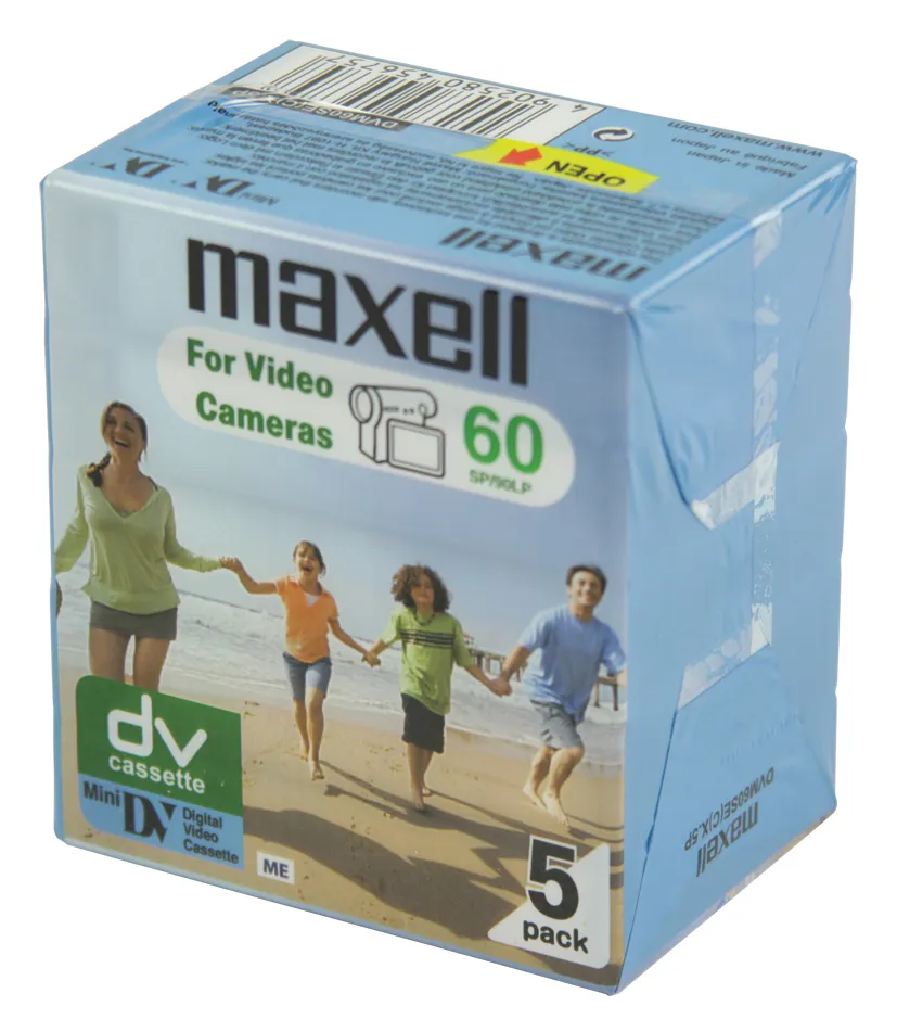 Maxell Mini DV kasetti, 60 min SP/90 min LP, 5-pakkaus