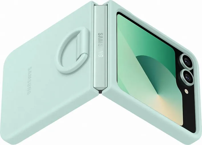 Samsung Galaxy Z Flip6 -silikonskal, Mintgr&ouml;n