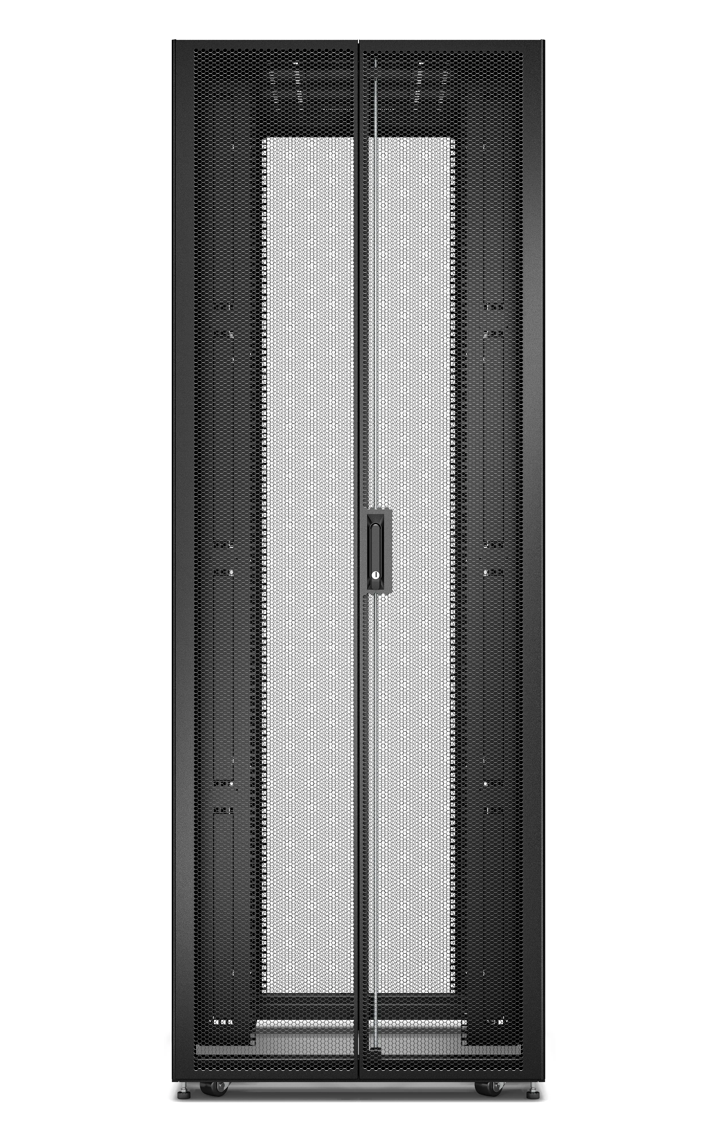APC Easy Rack 48Ux800x1200 with Roof castors feet and 4 Brackets No Side panels Bottom black