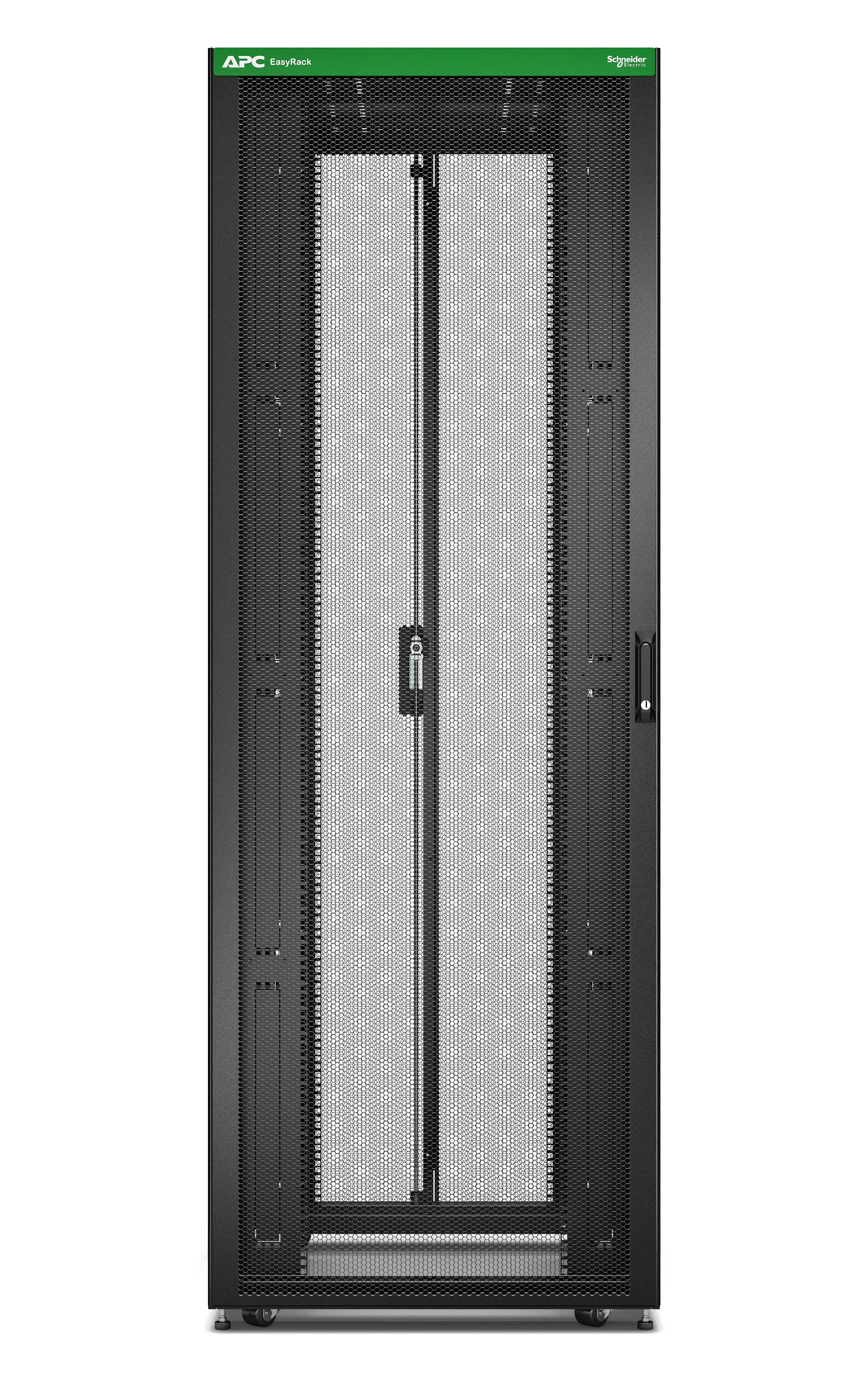 APC Easy Rack 48Ux800x1200 with Roof castors feet and 4 Brackets No Side panels Bottom black