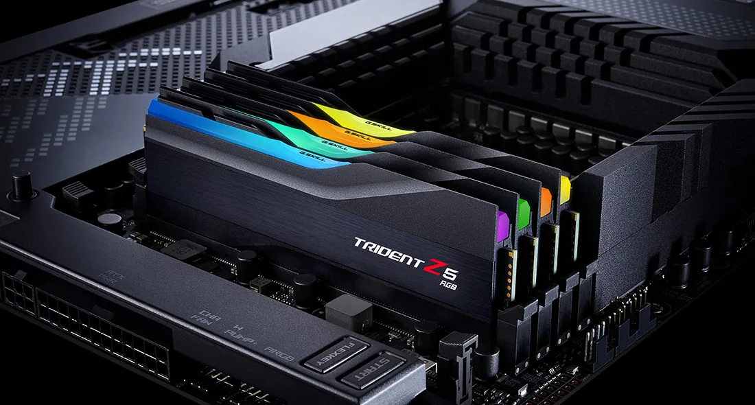 G.Skill Trident Z5 RGB 32 GB (2 x 16 GB) DDR5 6400 MHz, CL39 - minne, Svart