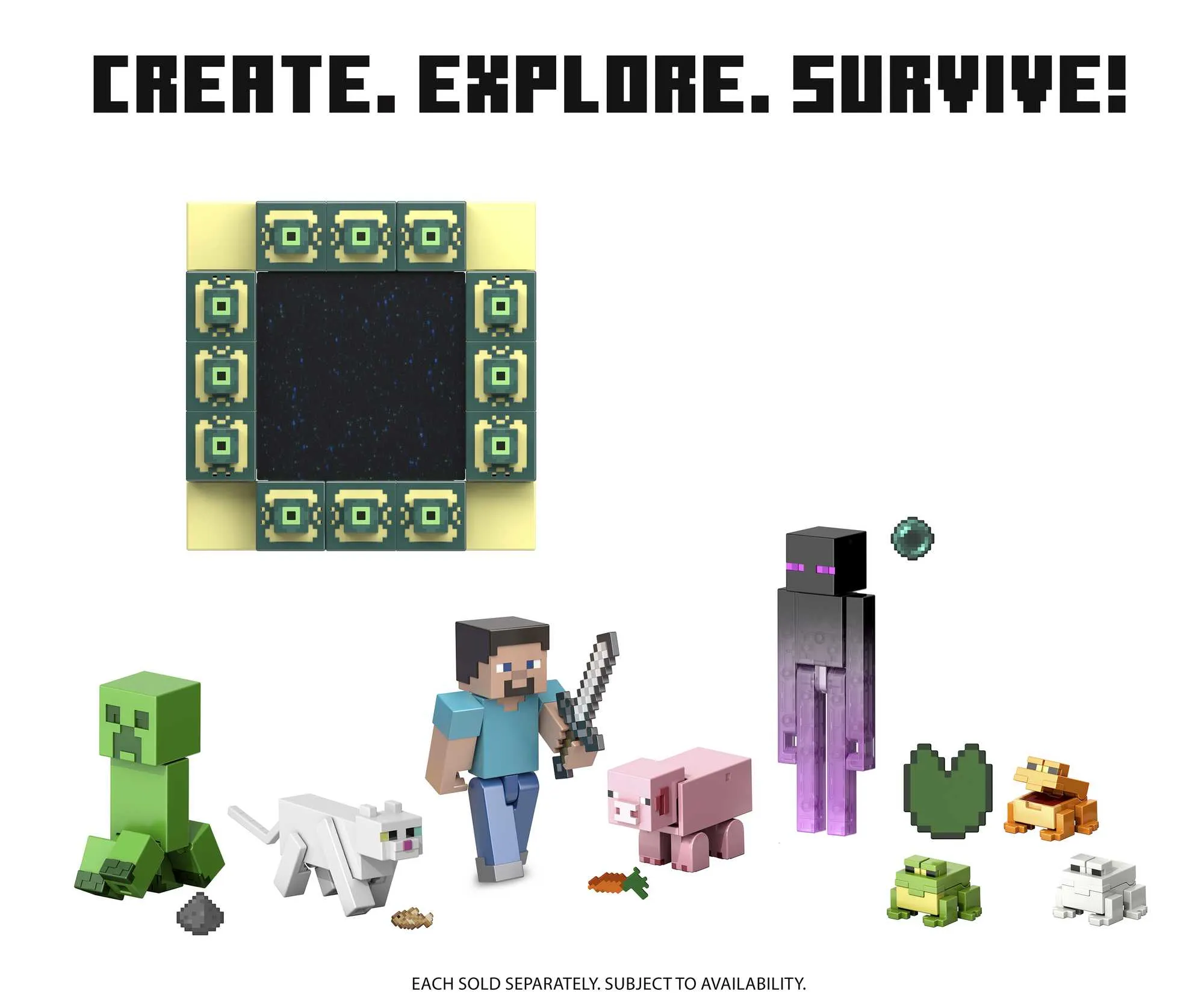 Mattel Minecraft Core Figure Creeper, Game Character