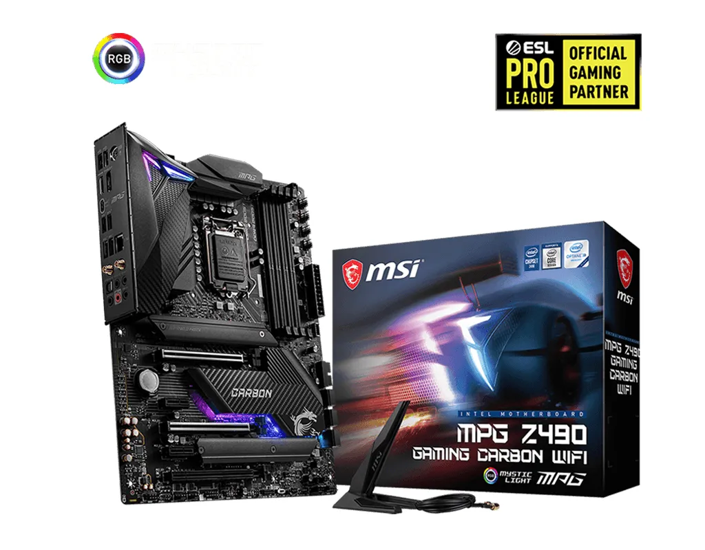MSI MPG Z490 Gaming Carbon Wi-Fi ATX - moderkort