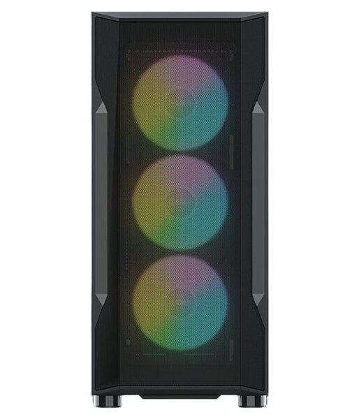 SAMA S40 midi-tower chassi med f&ouml;nster och RGB-belysning, svart