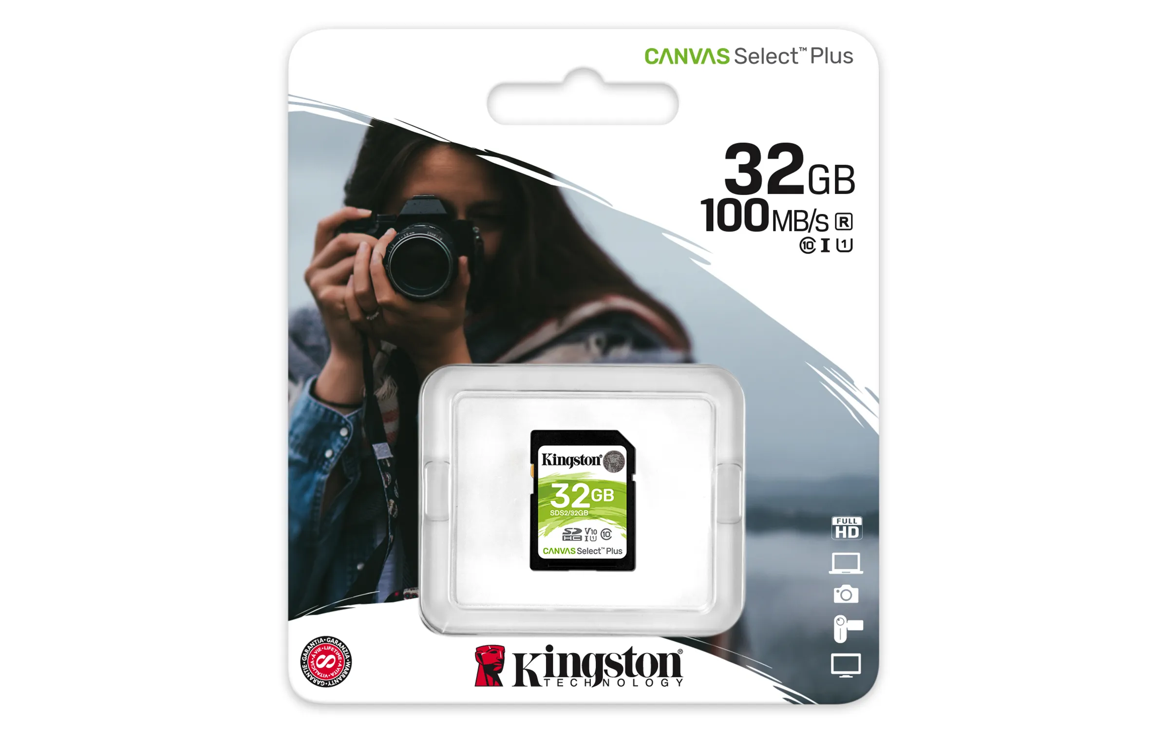 Kingston Canvas Select Plus 32GB SDHC - memory card