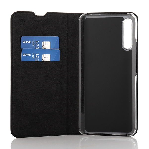 Wave Book Case, Huawei P Smart Pro - flipfodral, Svart
