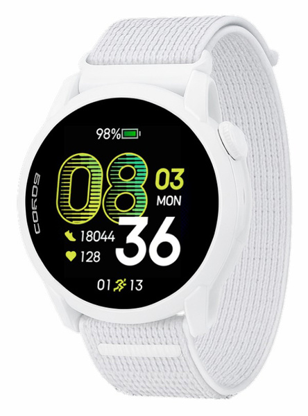 Coros PACE 4 Sports Watch with Nylon Band, White