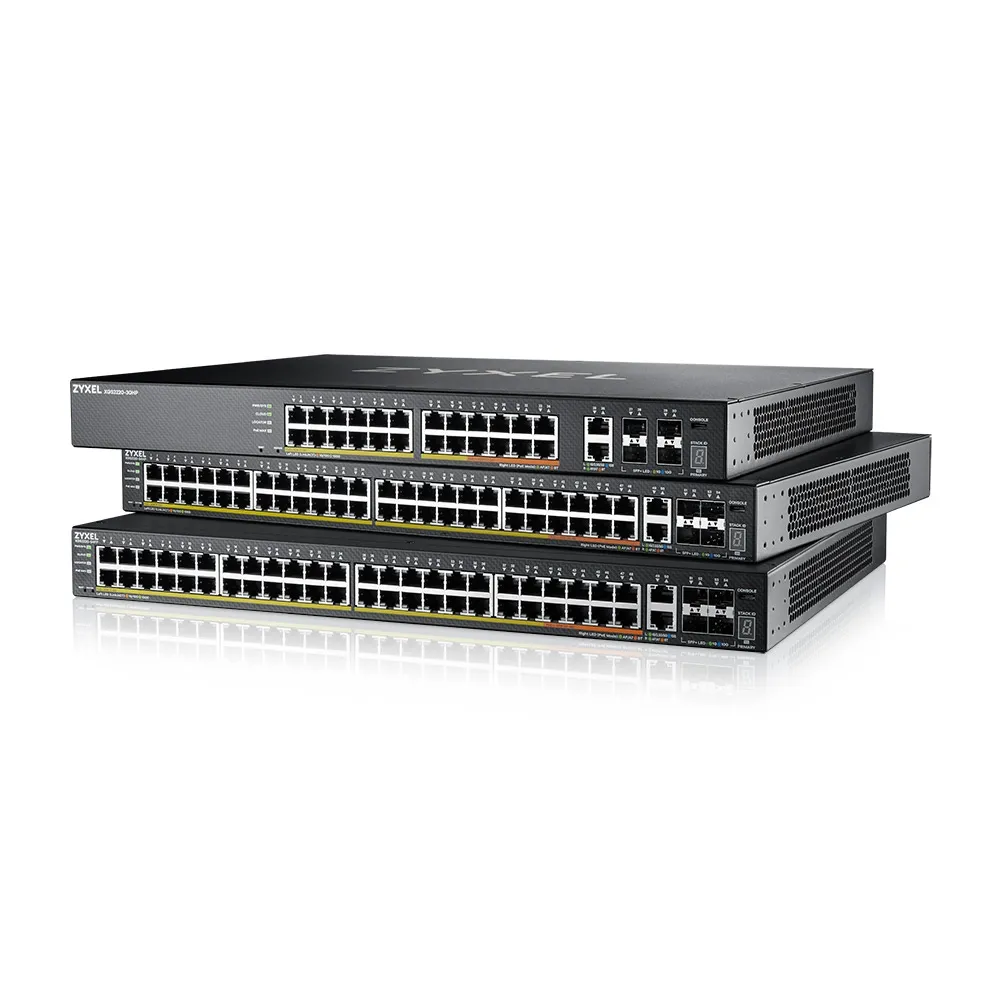 ZYXEL XGS2220-30HP L3 Access Switch 400W PoE 16xPoE+/10xPoE++ 24x1G RJ45 2x10mG RJ45 4x10G SFP+ Uplink incl. 1Year NebulaFlex Pro