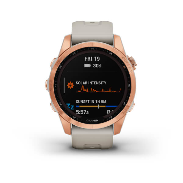 Garmin Fenix 7S Solar -urheilukello, Rose Gold