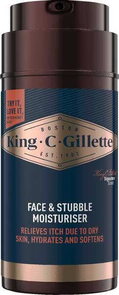 King C. Gillette Face &amp; Stubble Moisturizer 100 millilitraa -kosteusvoide