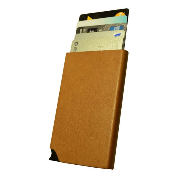 ERCKO RFID BLOCKER MAGNET CASE (CARD CASE HOLDER COGNAC)