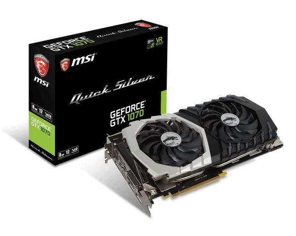 MSI GeForce GTX 1070 Quick Silver 8 GB - Grafikkort