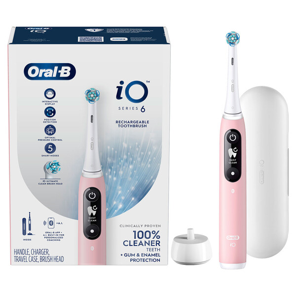 Oral-B iO Series 6 - eltandborste, rosa