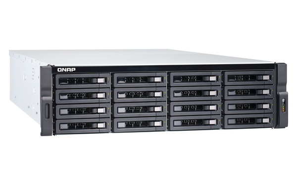 QNAP TS-1673U-RP-64G 16-bay rackmount NAS AMD RX-421ND 4-core 2.1GHz up to 3.4GHz 64GB DDR4 RAM (max 64GB) 2 x M.2 22802260 SATA 6Gb