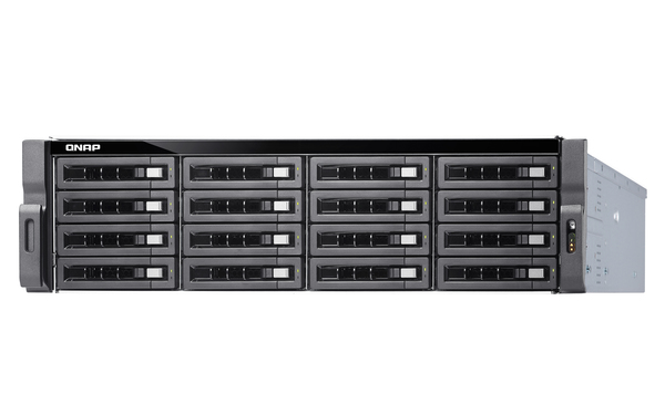 QNAP TS-1673U-RP-64G 16-bay rackmount NAS AMD RX-421ND 4-core 2.1GHz up to 3.4GHz 64GB DDR4 RAM (max 64GB) 2 x M.2 22802260 SATA 6Gb