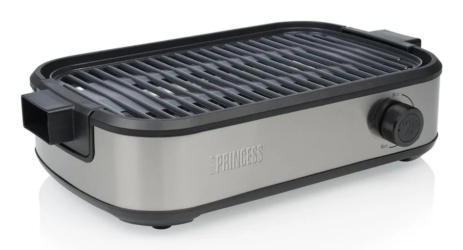 Princess Table Chef Purify Smokeless Table Grill 1800W Metallic Silver